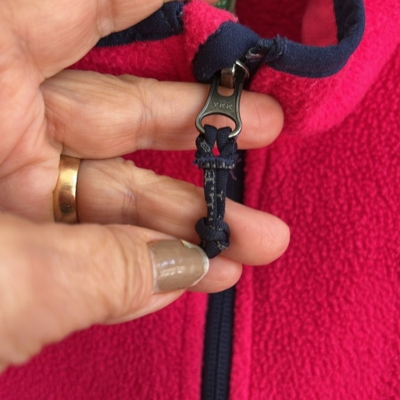L.L. Bean Girls Fleece Zip Up Jacket Fuschia Size Large - Picture 5 of 10